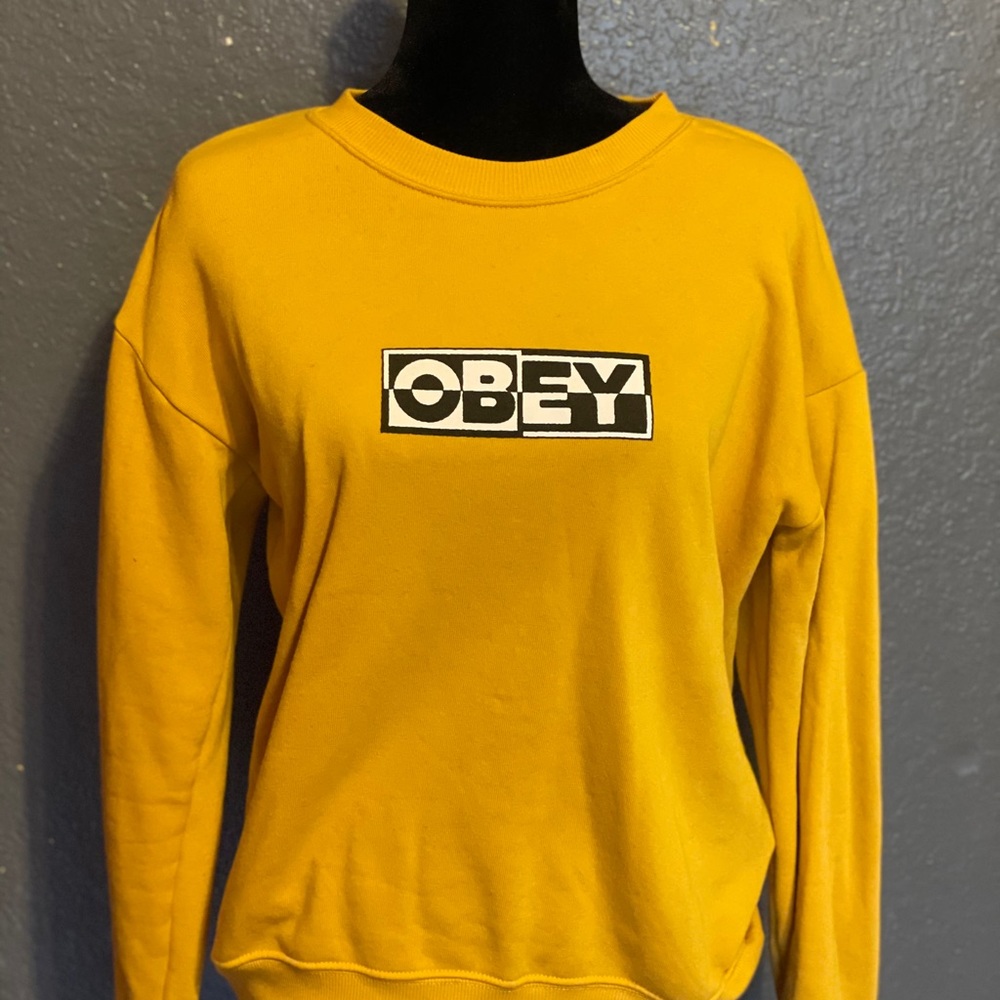 Mustard yellow OBEY sweater